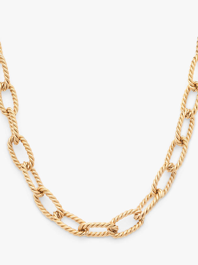 Leah Alexandra Gigi Chain Link Necklace, Gold