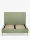 John Lewis Emily Upholstered Bed Frame, Double, Relaxed Linen Sage Green