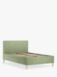 John Lewis Emily 2 Drawer Storage Upholstered Bed Frame, Double, Relaxed Linen Sage Green