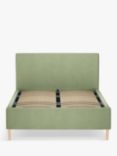 John Lewis Emily 2 Drawer Storage Upholstered Bed Frame, Double, Relaxed Linen Sage Green