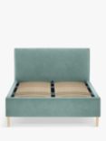 John Lewis Emily 2 Drawer Storage Upholstered Bed Frame, Double, Deep Velvet Eau De Nil