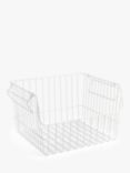 John Lewis ANYDAY Stackable Wire Storage Basket, White