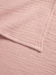 John Lewis Crinkle Muslin Baby Blanket, 100 x 85cm, Plaster Pink