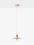 houseof Ribbed Pendant Ceiling Light, Burnt Orange/Pink
