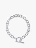 Nina B Oval Link T-Bar Bracelet, Silver
