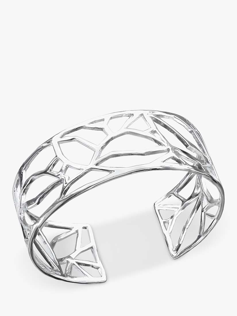 Buy Nina B Cut Out Design Open Cuff Bangle, Silver Online at johnlewis.com
