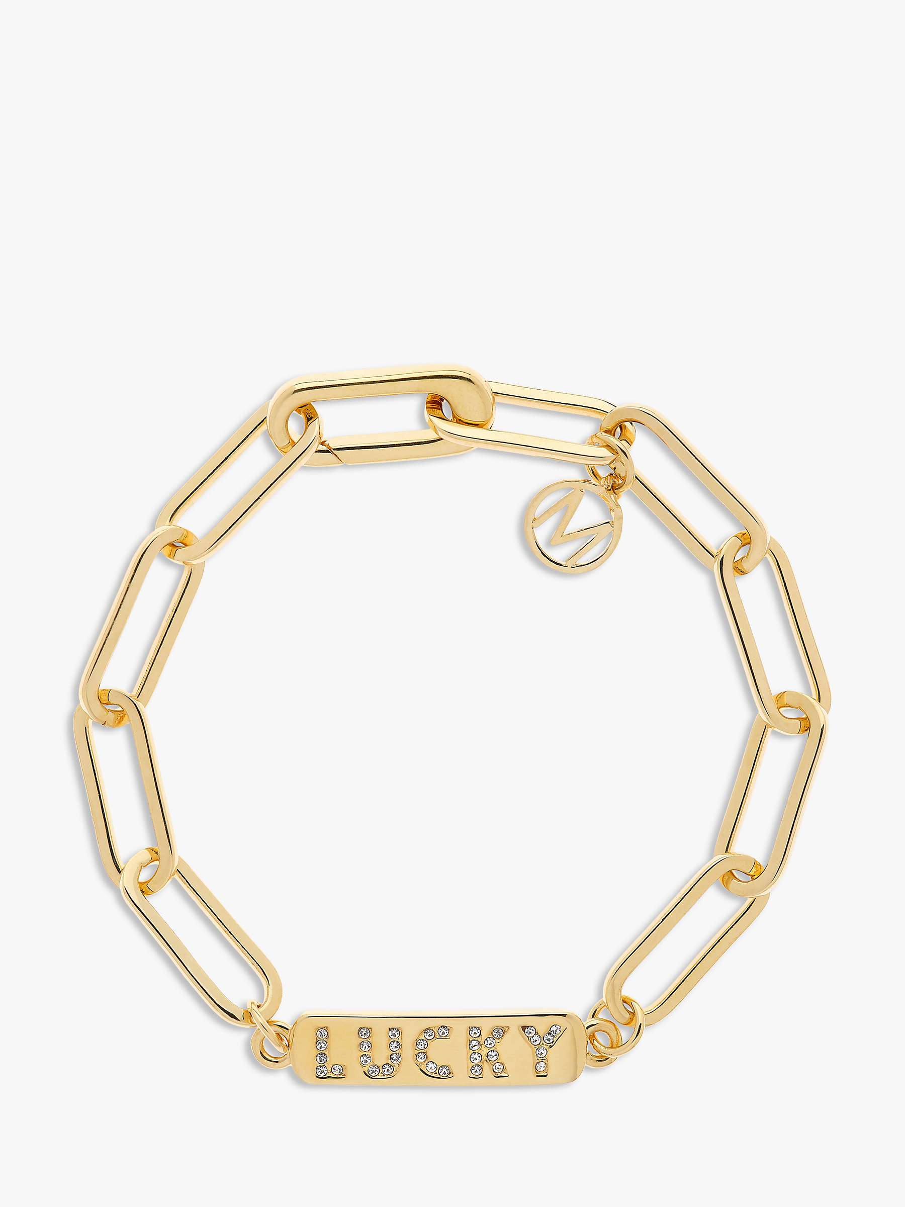 Buy Melissa Odabash Crystal Lucky Chain Bracelet, Gold Online at johnlewis.com