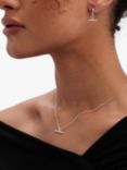 Simply Silver T Bar Pendant Necklace, SIlver
