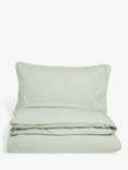 John Lewis Kids' Pom Muslin Pure Cotton Duvet Cover and Pillowcase Set, Mint