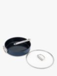 Joseph Joseph Space Folding Handle Non-Stick Saute Pan & Lid, 28cm, Navy