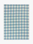 John Lewis Gingham Cotton Tea Towel, Haze Blue