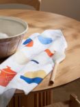 John Lewis Sourdough Baking Print Cotton Tea Towel, Multi