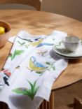John Lewis Birds & Bugs Print Cotton Tea Towel, Multi