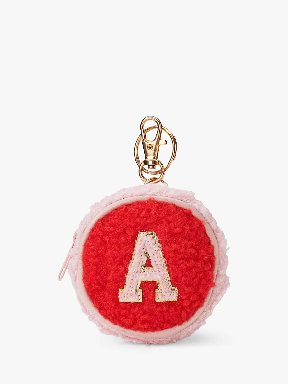 Buy Small Stuff Kids' Initial Borg Charm Purse, Bright Pink Online at johnlewis.com