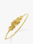 London Road 9ct Yellow Gold Kew Falling Leaves Bangle