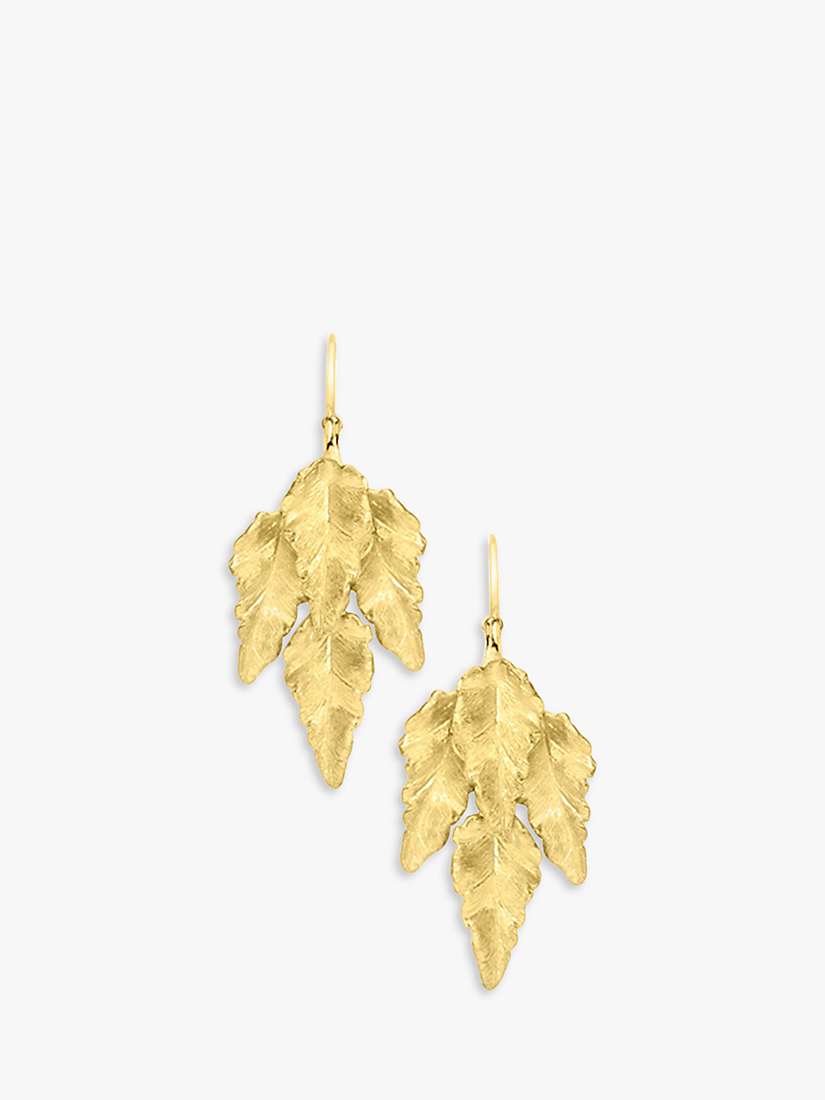 Buy London Road 9ct Gold 4 Leaf Drop Earrings, Gold Online at johnlewis.com