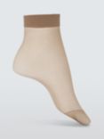 John Lewis 10 Denier Ankle-High Tights, Pack of 3, Almond