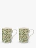 Morris & Co. Spode Willow Earthenware Mugs, 340ml, Set of 2, Green