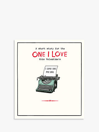 Pigment Typewriter One I Love Valentine's Day Card