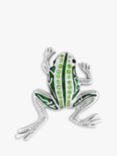 Jon Richard Cubic Zirconia Frog Brooch, Silver/Green