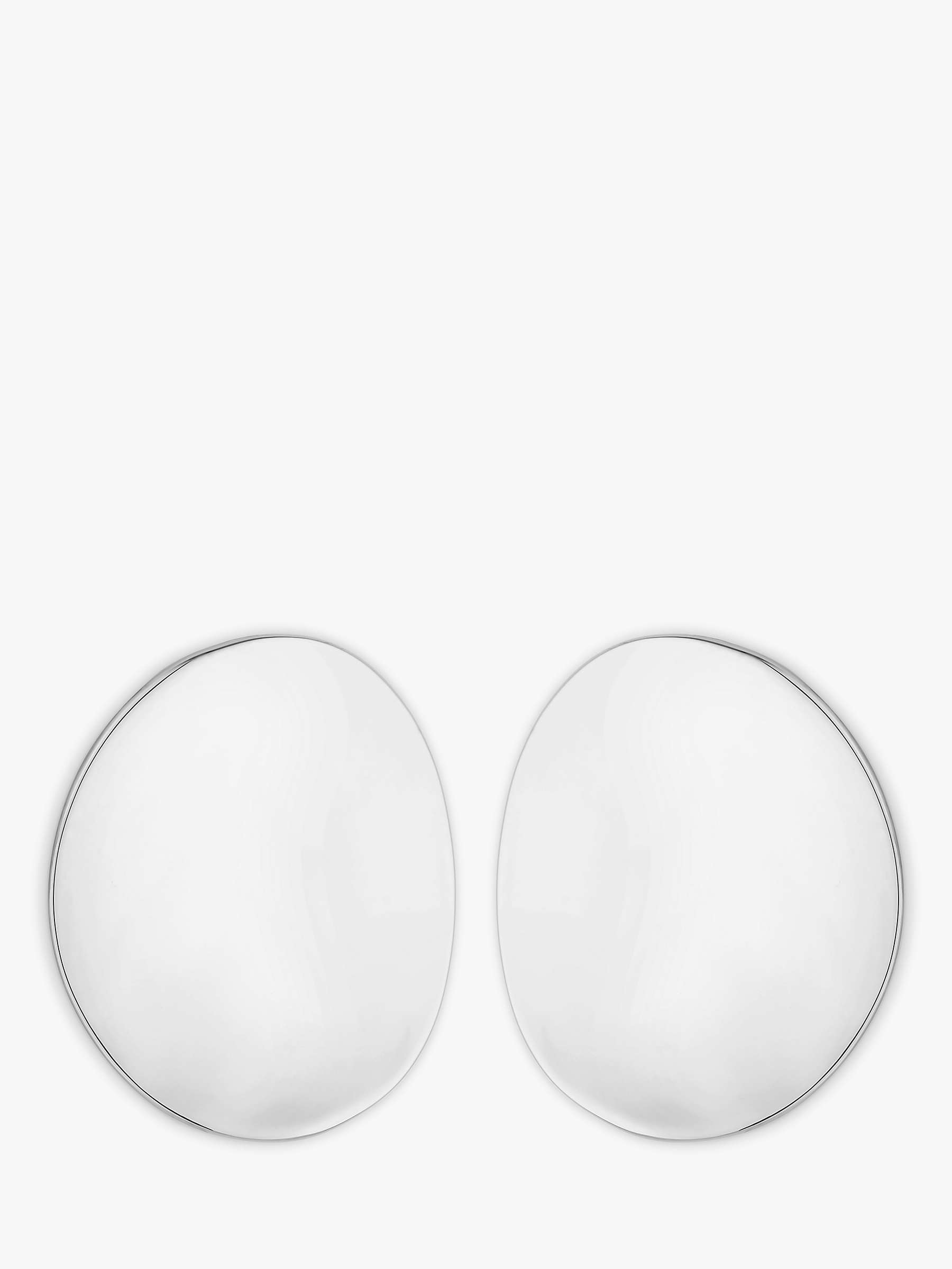 Buy Jon Richard Rhodium Plated Oversized Stud Earrings, Silver Online at johnlewis.com