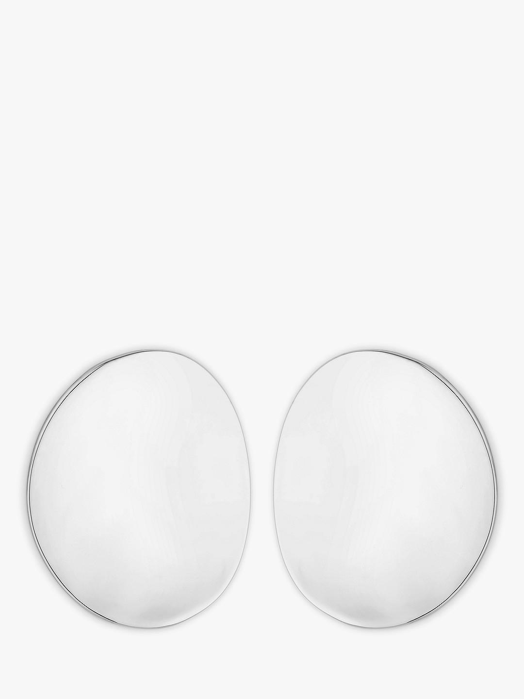 Jon Richard Rhodium Plated Oversized Stud Earrings, Silver