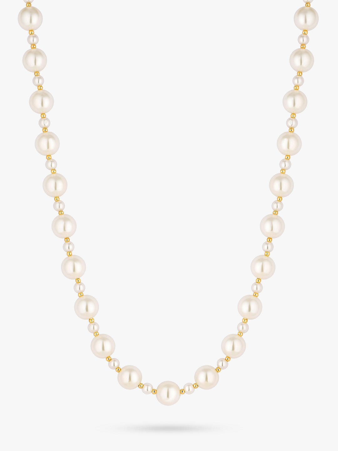 Jon Richard Gold Plated Pearl Toggle Necklace, Gold/Cream