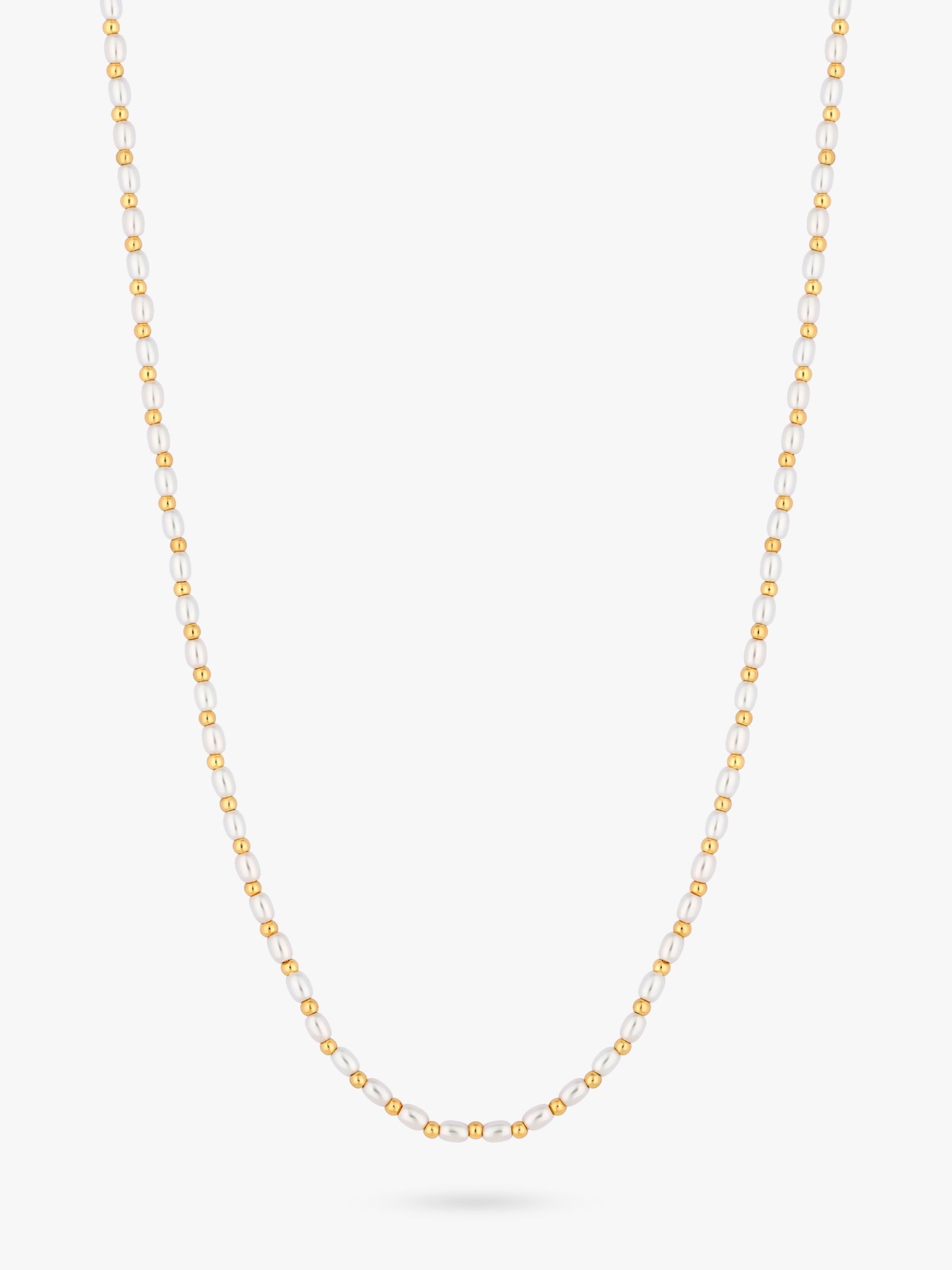 Buy Jon Richard Cream Seed Pearl Necklace, Natural Online at johnlewis.com