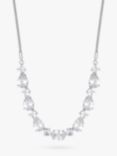 Jon Richard Rhodium Plated Cubic Zirconia Mixed Stone Necklace, Silver