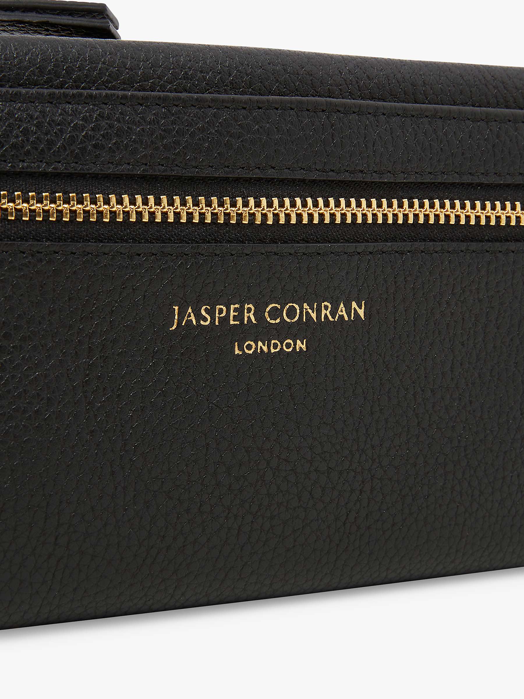 Buy Jasper Conran London Darcey Large Leather Purse, Black Online at johnlewis.com