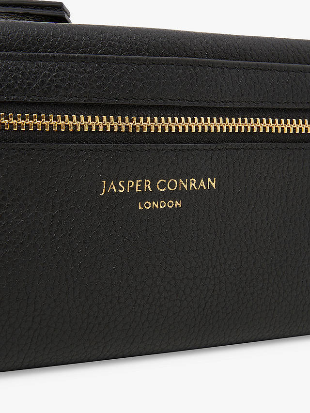Jasper Conran London Darcey Large Leather Purse, Black