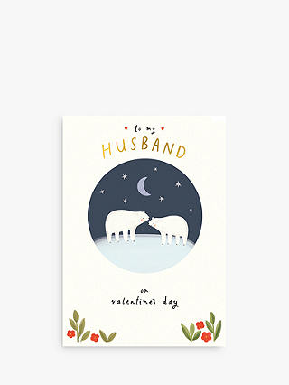 Art File Polar Bears Husband Valentine's Day Card