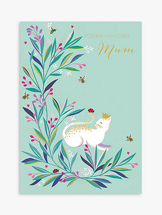 Sara Miller Amazing Mum White Cat Mother's Day Card