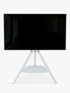 AVF Hoxton Tripod TV Stand with Mount for TVs from 32" to 70", Satin White