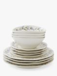 Sophie Conran for Portmeirion Lavandula Porcelain Dinnerware Set, White, 12 Piece