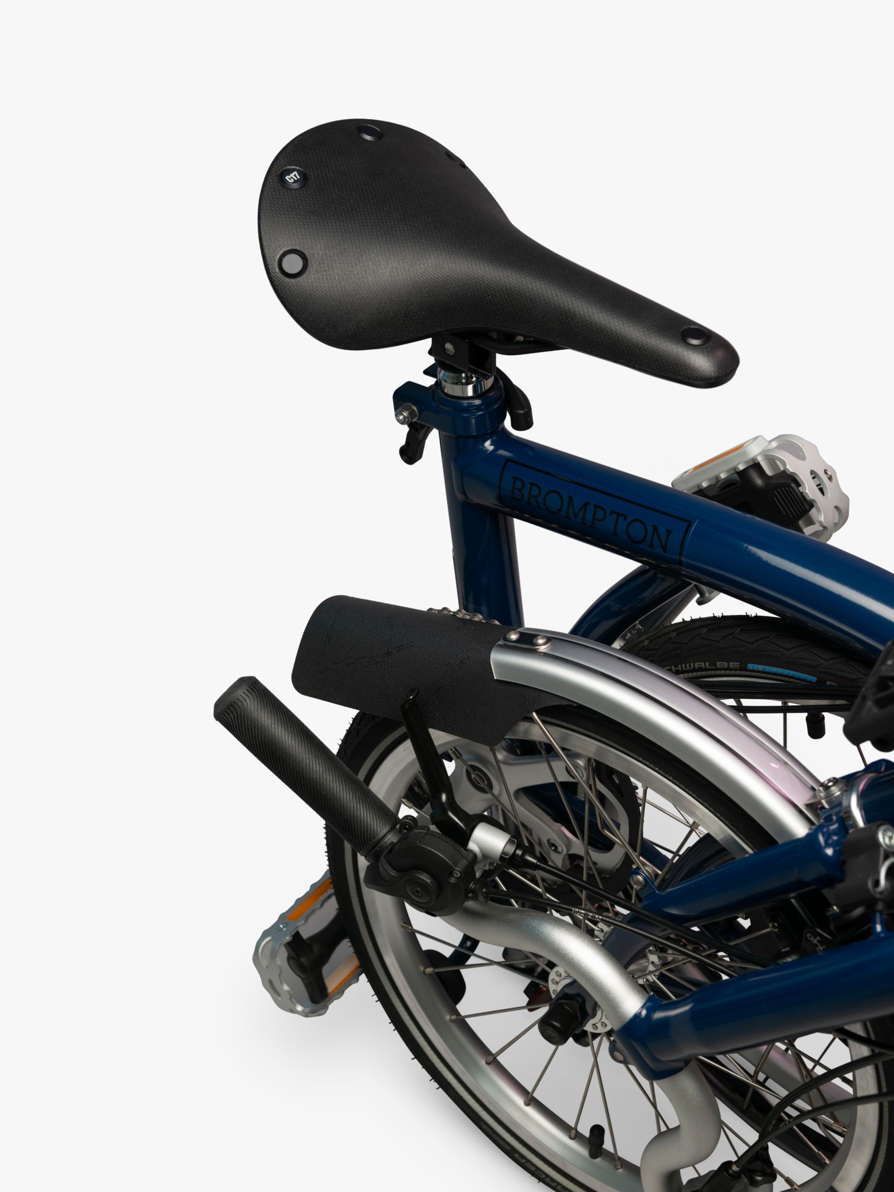 Brompton C Line Explore Mid Handlebar Folding Bike Tempest Blue