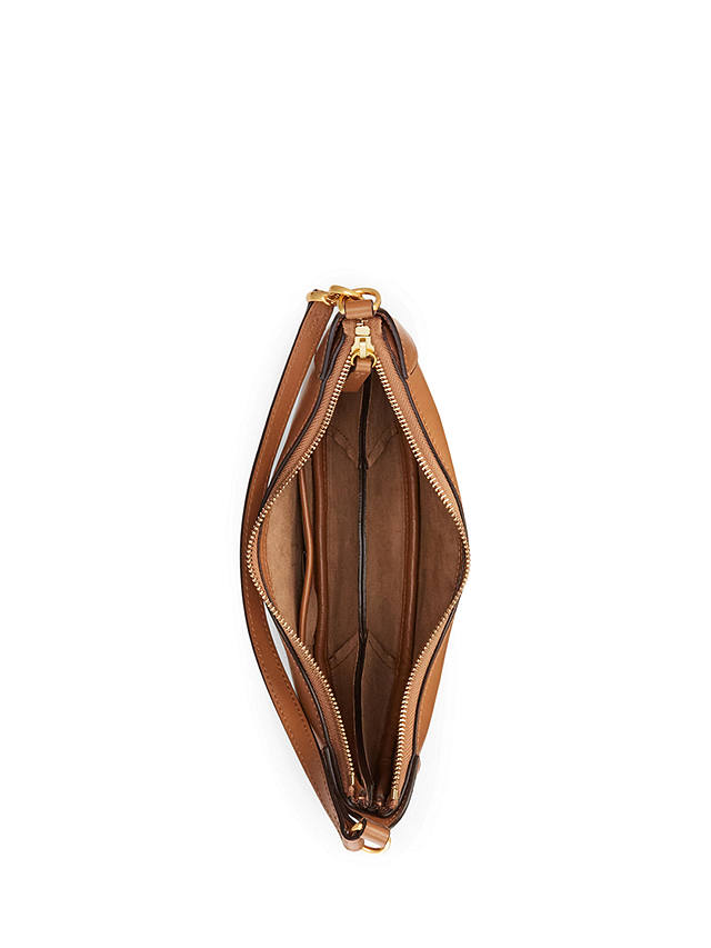 Polo Ralph Lauren ID Mini Leather Shoulder Bag, Tan