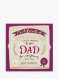 Woodmansterne Dad Appreciation Certificate Father's Day Card