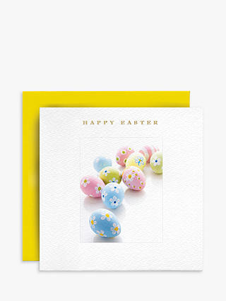 Susan O'Hanlon Pink And Blue Painted Eggs Easter Card
