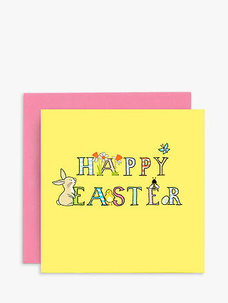 Susan O'Hanlon Lettering With Bunny Easter Card
