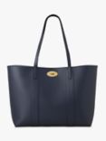 Mulberry Bayswater Small Classic Grain Leather Tote Bag, Night Sky/Poplin Blue