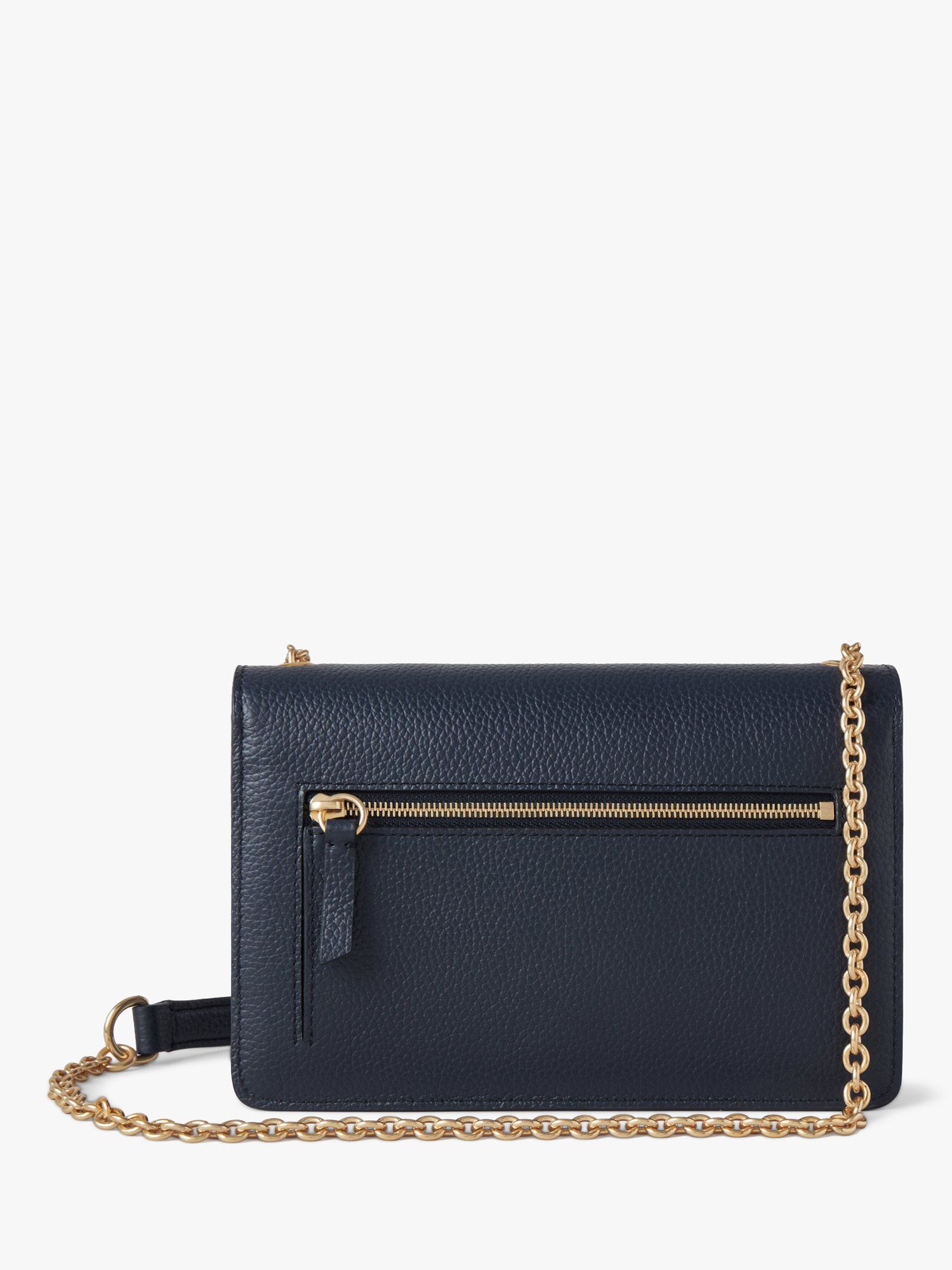 Mulberry Small Darley Small Classic Grain Leather Clutch Bag, Night Sky ...