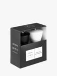 John Lewis Rubber Wood Salt & Pepper Mills, Set of 2, Black/White