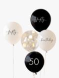 Ginger Ray 50th Birthday Balloon Bundle, Pack of 5