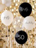 Ginger Ray 50th Birthday Balloon Bundle, Pack of 5