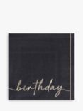 Ginger Ray Champagne Noir Paper Napkins, Pack of 16