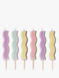 Ginger Ray Pastel Wave Cake Candles, Pack of 12