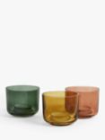 John Lewis Spring Glass Tealight Holders, Pack of 3, Multi