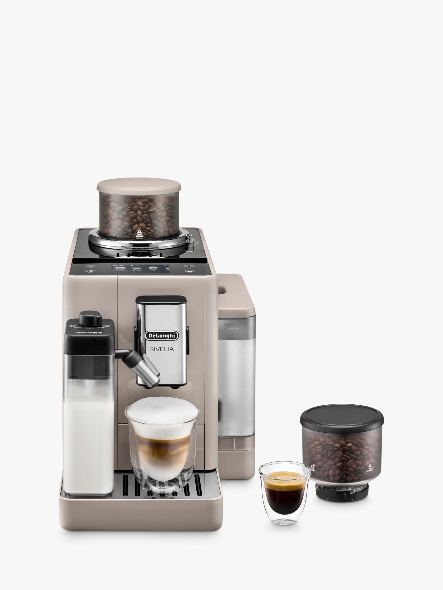 De'Longhi Rivelia Automatic Bean to Cup Coffee Machine, Beige