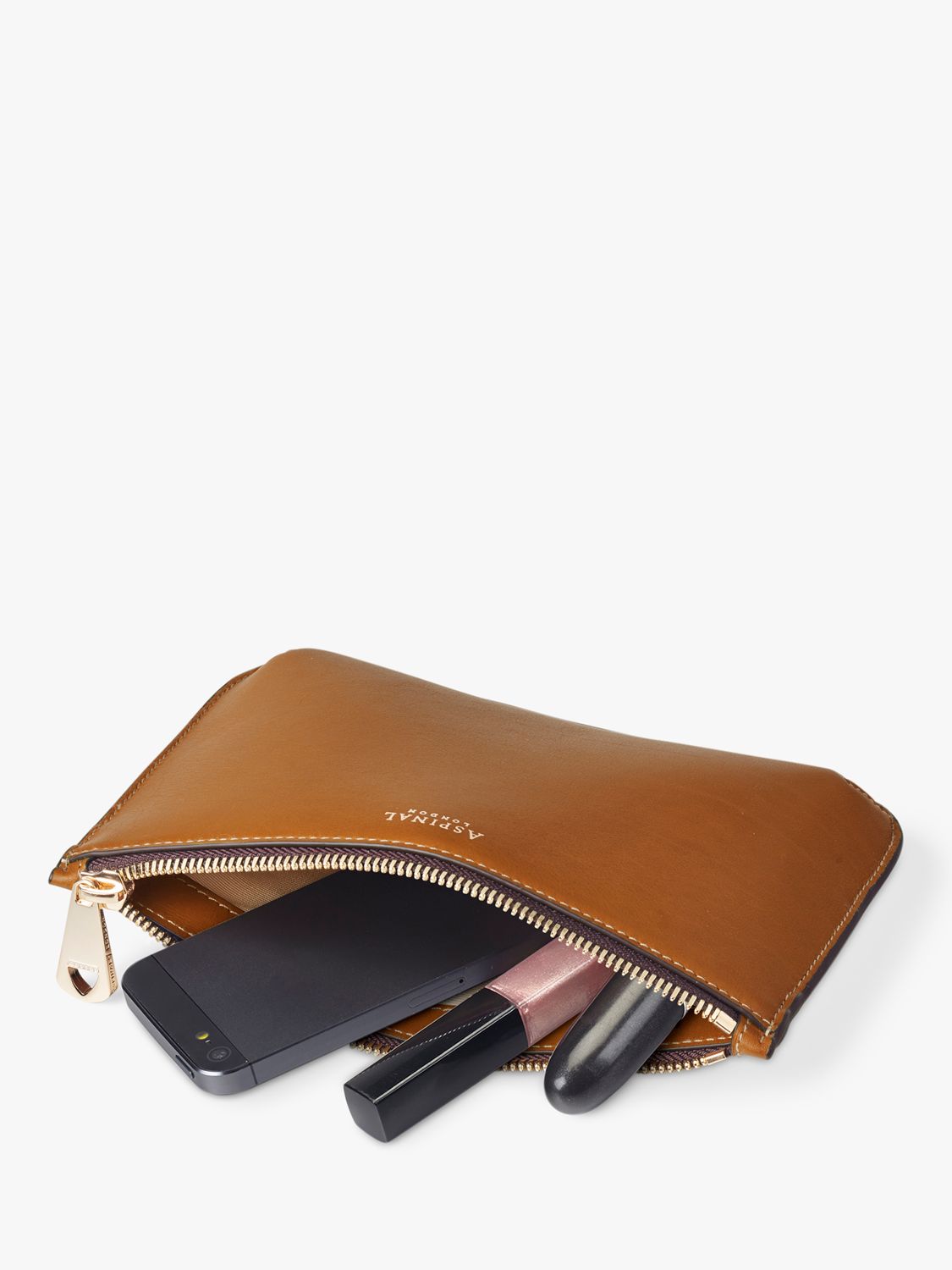 Buy Aspinal of London Medium Ella Smooth Leather Pouch Online at johnlewis.com